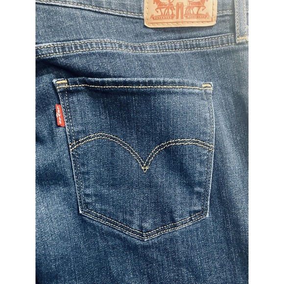 Levi's 724 Straight High Rise Womens Blue Jeans Dark‎ Wash Size 33 - Picture 8 of 16
